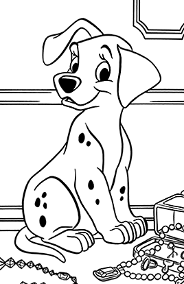 coloriage 101 dalmatiens la petite chienne